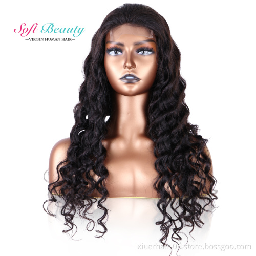 Natural Hair Wholesale Brazilian Front HD Closure for Black Women Pre Plucked 4x4 Human Hair Lace Wig